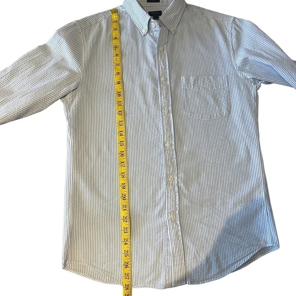 Euc J. Crew men’s seersucker button up shirt, pinstriped, size small-slim. - Picture 5 of 9